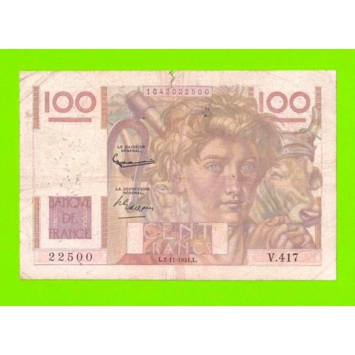 Франция - 100 франков - 1951