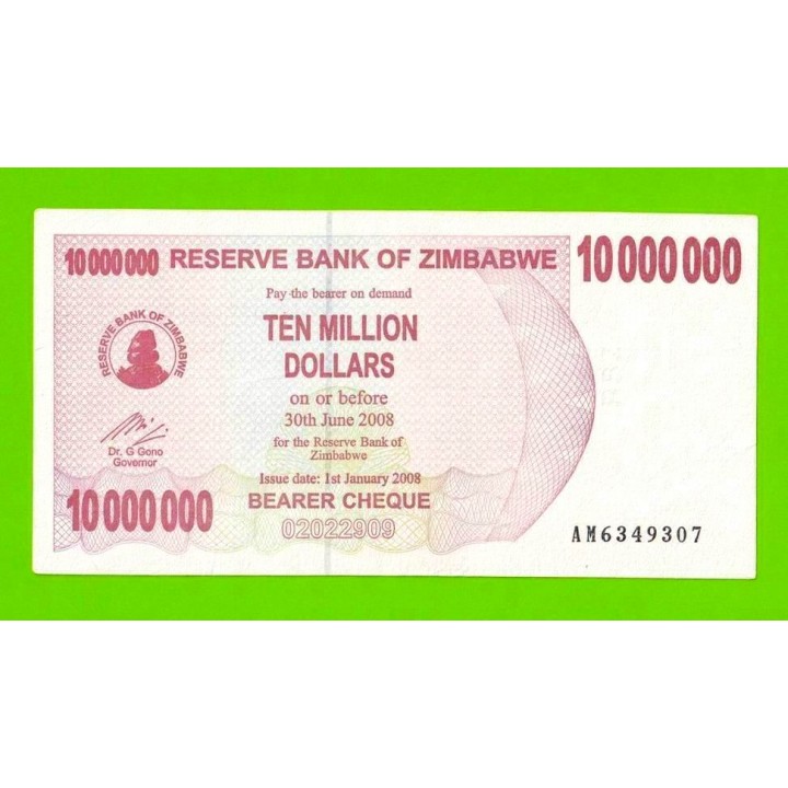 Зимбабве - 10000000 / 10 миллионов долларов - 2008 (AM)