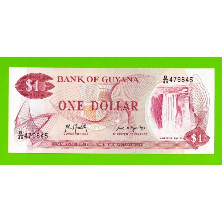Гайана - 1 доллар - 1966 (1992) - UNC!!!