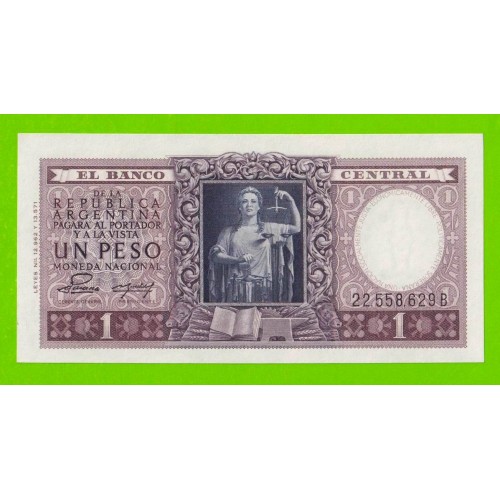 Аргентина - 1 песо - 1952 (1953) - серия B - UNC!!!