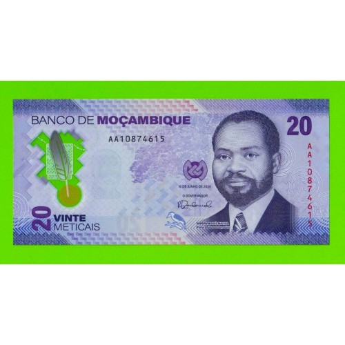 Мозамбик - 20 метикалов - 2024 (AA) - Полимер - UNC!!!