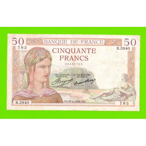 Франция - 50 франков - 1936