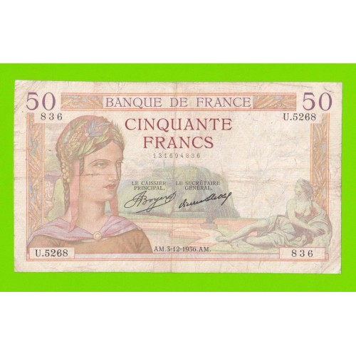 Франция - 50 франков - 1936