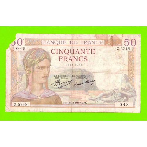 Франция - 50 франков - 1937