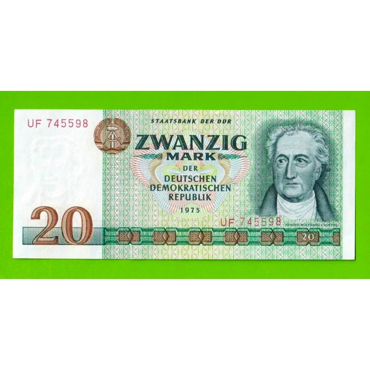 Германия (ГДР) - 20 марок - 1975 (UF) - UNC-!!!