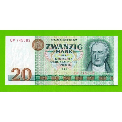 Германия (ГДР) - 20 марок - 1975 (UF) - UNC-!!!