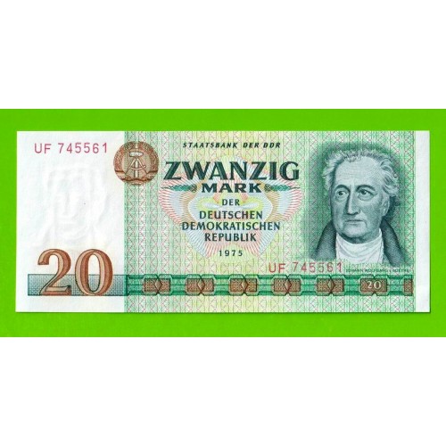 Германия (ГДР) - 20 марок - 1975 (UF) - UNC-!!!