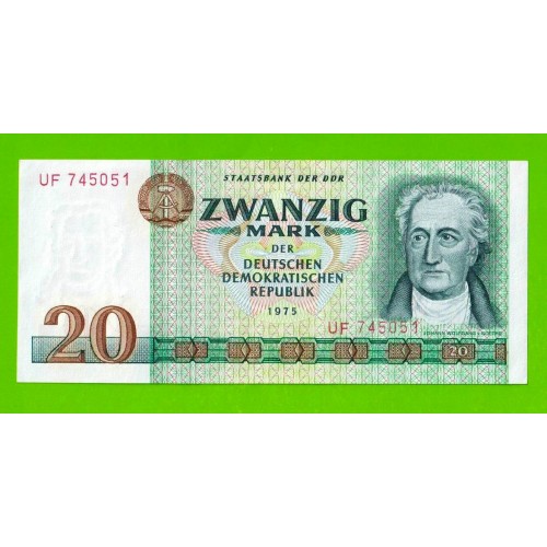 Германия (ГДР) - 20 марок - 1975 (UF) - aUNC!!!