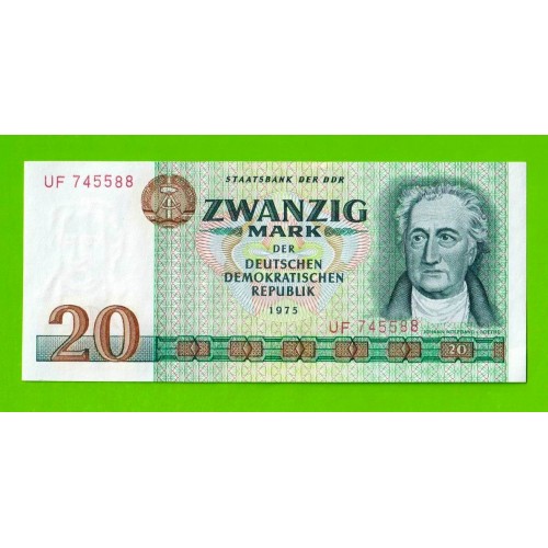 Германия (ГДР) - 20 марок - 1975 (UF) - UNC-!!!