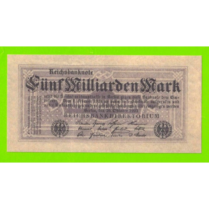 Германия - 5000000000 / 5 миллиардов марок - 1923 - м.б. реплика - aUNC!!!