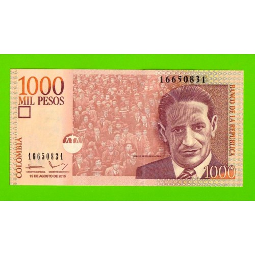 Колумбия - 1000 песо - 2015 - UNC!!!