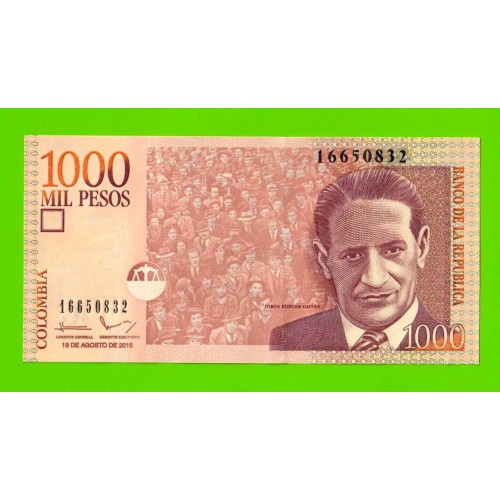 Колумбия - 1000 песо - 2015 - UNC!!!