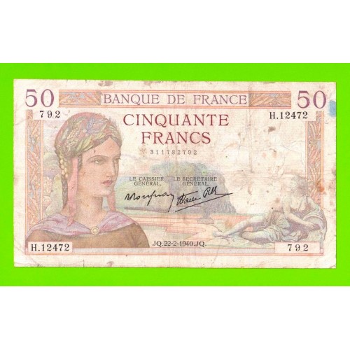 Франция - 50 франков - 1940