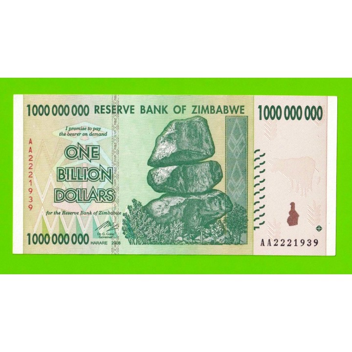 Зимбабве - 1000000000 / 1 миллиард долларов - 2008 (AA)