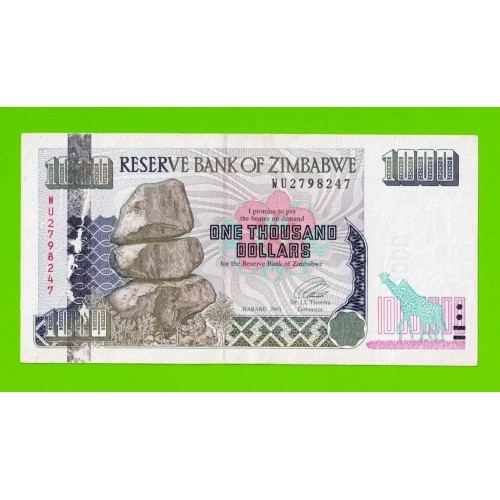 Зимбабве - 1000 долларов - 2003 (WU)