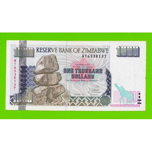 Зимбабве - 1000 долларов - 2003 (WT)