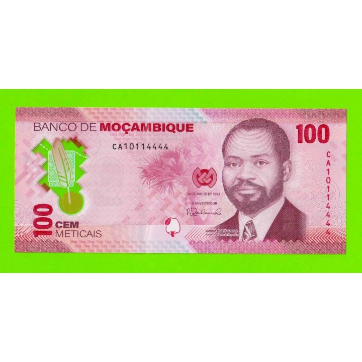 Мозамбик - 100 метикалов - 2024 (CA) - Полимер - XF+++!!!
