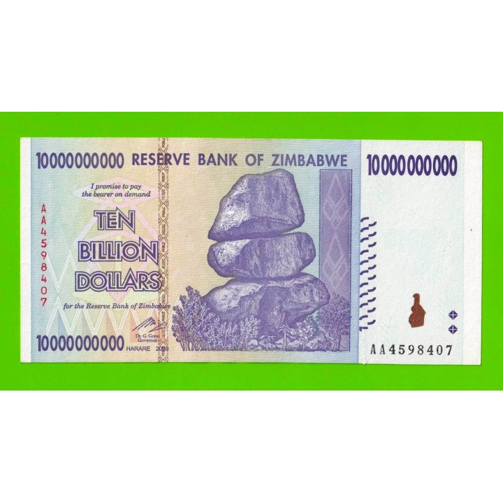 Зимбабве - 10000000000 / 10 миллиардов долларов - 2008 (AA)