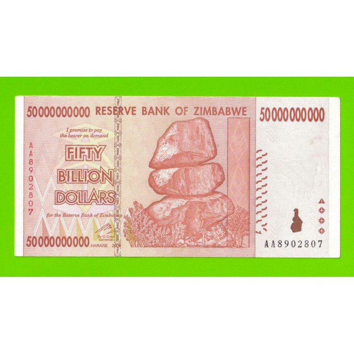 Зимбабве - 50000000000 / 50 миллиардов долларов - 2008 (AA) - VF