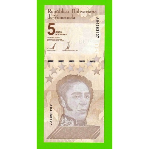 Венесуэла - 5 боливаров - 2021 (A) - UNC!!!