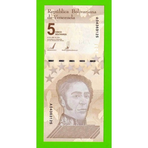 Венесуэла - 5 боливаров - 2021 (A) - UNC!!!