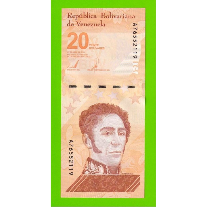 Венесуэла - 20 боливаров - 2021 (A) - UNC!!!