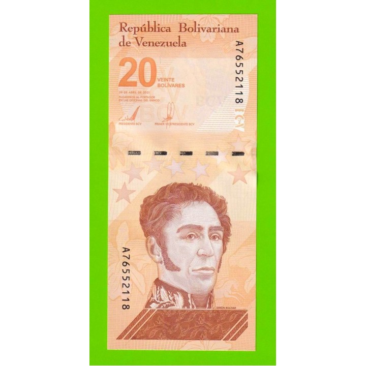 Венесуэла - 20 боливаров - 2021 (A) - UNC!!!
