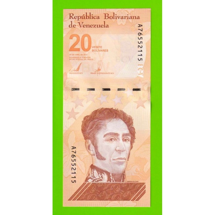 Венесуэла - 20 боливаров - 2021 (A) - UNC!!!