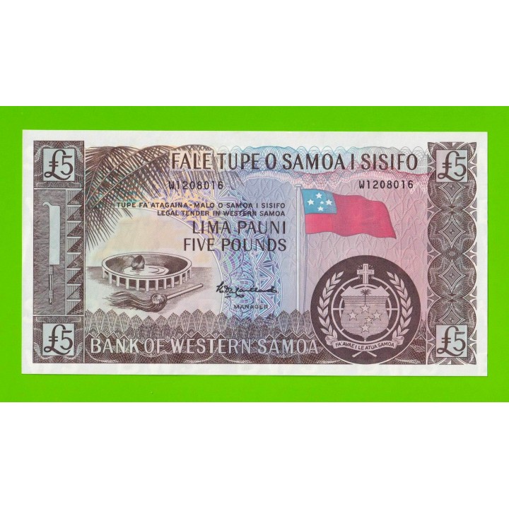 Самоа (Западное Самоа) - 5 фунтов - 1963 (2020) - UNC!!!