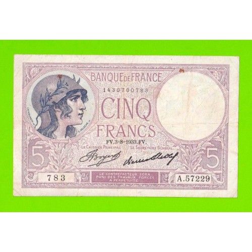 Франция - 5 франков - 1933