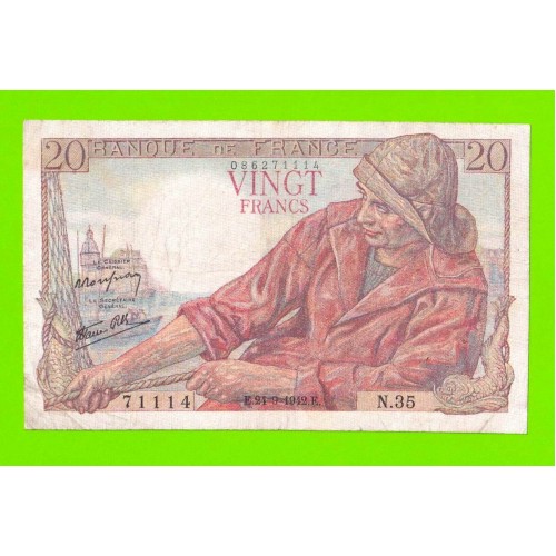 Франция - 20 франков - 1942