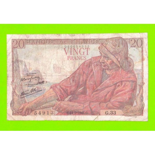 Франция - 20 франков - 1942