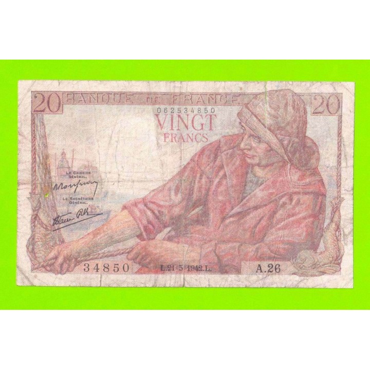 Франция - 20 франков - 1942