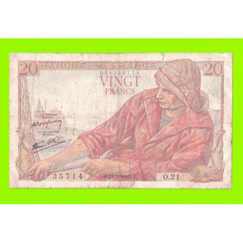 Франция - 20 франков - 1942