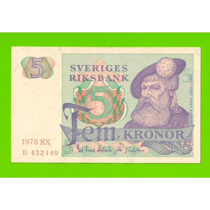 Швеция - 5 крон - 1978 - XF!!!