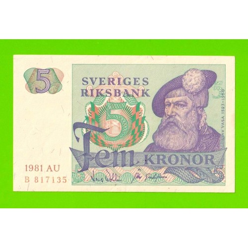 Швеция - 5 крон - 1981 - XF+!!!