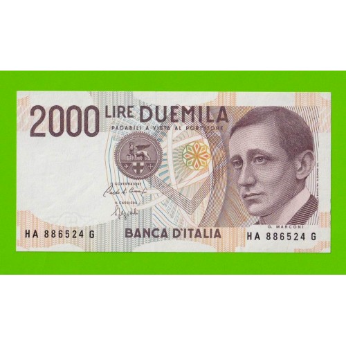 Италия - 2000 лир - 1990 - UNC!!!