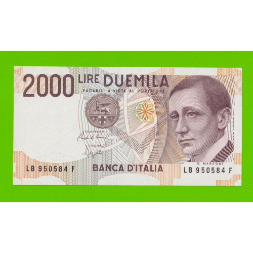 Италия - 2000 лир - 1990 - UNC!!!