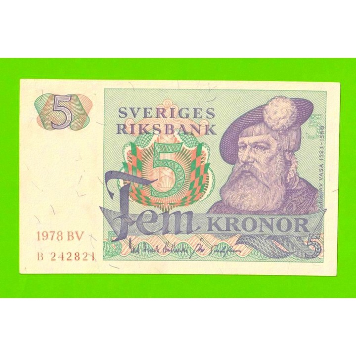 Швеция - 5 крон - 1978 - XF!!!