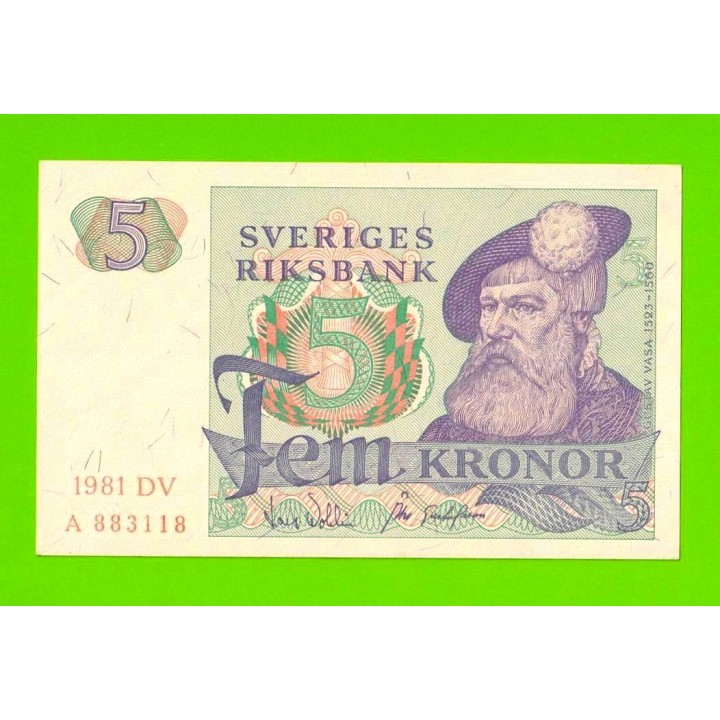 Швеция - 5 крон - 1981 - XF+!!!