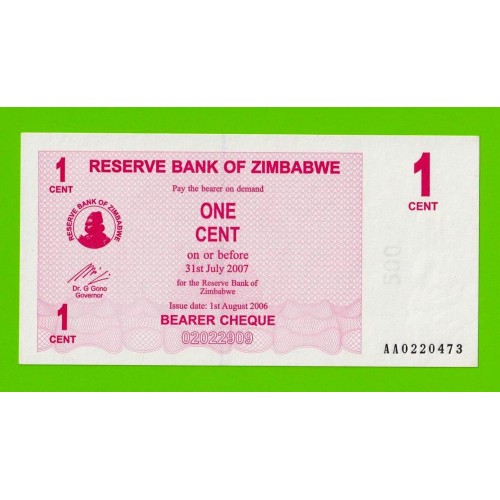 Зимбабве - 1 цент - 2006 - UNC-!!!