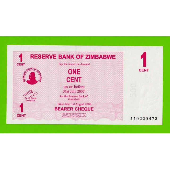 Зимбабве - 1 цент - 2006 - UNC-!!!