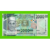Гвинея - 2000 франков - 2022 - UNC!!!