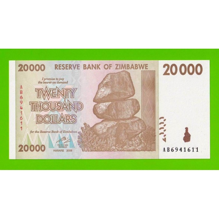 Зимбабве - 20000 долларов - 2008 - UNC!!!