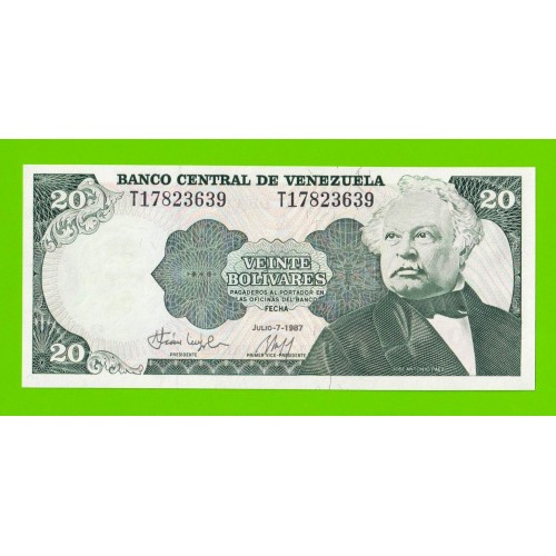 Венесуэла - 20 боливаров - 1987 - UNC!!!