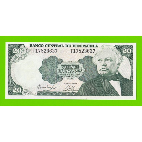Венесуэла - 20 боливаров - 1987 - UNC!!!