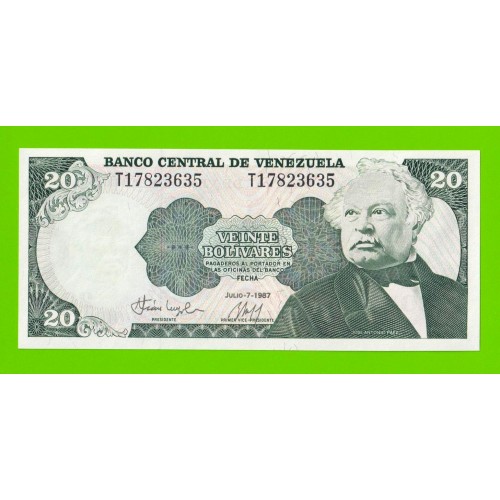 Венесуэла - 20 боливаров - 1987 - UNC!!!