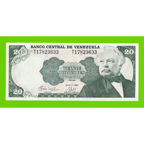 Венесуэла - 20 боливаров - 1987 - UNC!!!