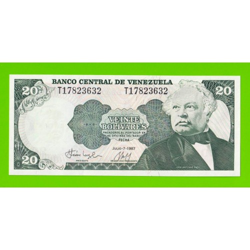 Венесуэла - 20 боливаров - 1987 - UNC!!!