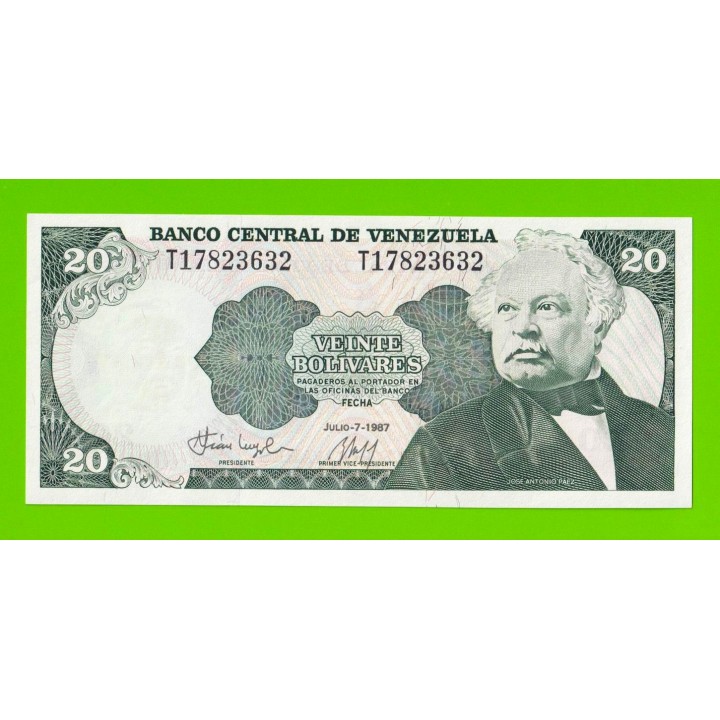 Венесуэла - 20 боливаров - 1987 - UNC!!!